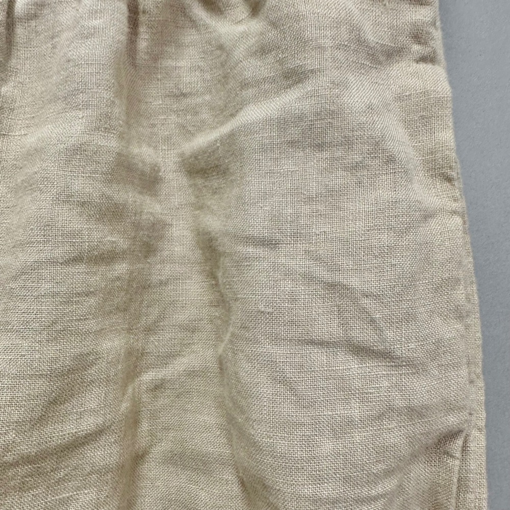 LenokLINEN tan flax Linen Lantern Pants‎ Turkish Style Relaxed Fit Size Medium - Picture 15 of 16